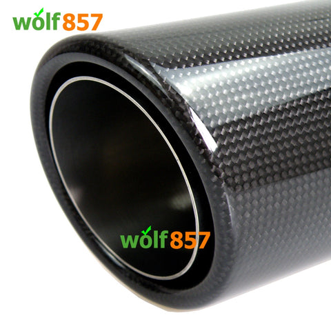 Universal Adjustable Pipe Real Carbon Fiber Silver/Blue SUS304 Exhaust Tips Universal Adjustable Pipe Real Carbon Fiber Silver/Blue SUS304 Exhaust Tips