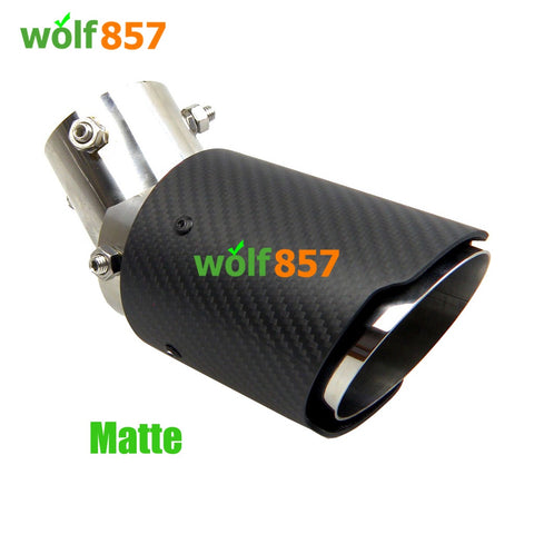 Universal Adjustable Pipe Real Carbon Fiber Silver/Blue SUS304 Exhaust Tips Universal Adjustable Pipe Real Carbon Fiber Silver/Blue SUS304 Exhaust Tips
