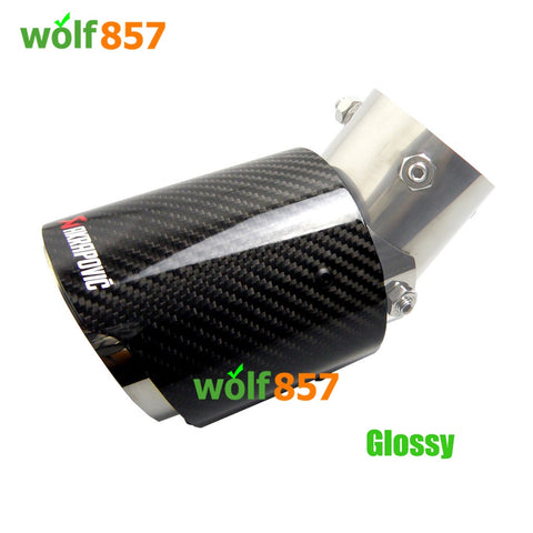 Universal Adjustable Pipe Real Carbon Fiber Silver/Blue SUS304 Exhaust Tips Universal Adjustable Pipe Real Carbon Fiber Silver/Blue SUS304 Exhaust Tips