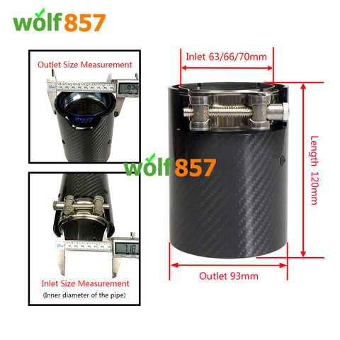 BMW Style 120mm Length Gloss Carbon Fiber M Performance Burnt Blue SUS304 Exhaust Tips BMW Style 120mm Length Gloss Carbon Fiber M Performance Burnt Blue SUS304 Exhaust Tips