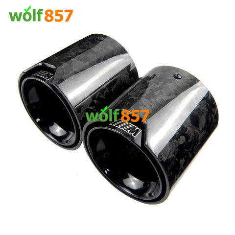 BMW M5 F90 Gloss Forged Carbon Fiber Black SUS304 Exhaust Tips BMW M5 F90 Gloss Forged Carbon Fiber Black SUS304 Exhaust Tips