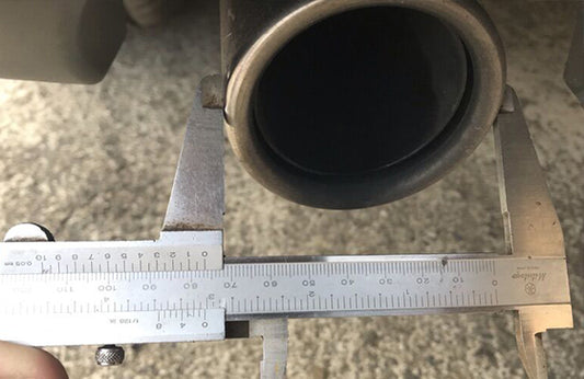 how to measure the dimension of exhaust tip？