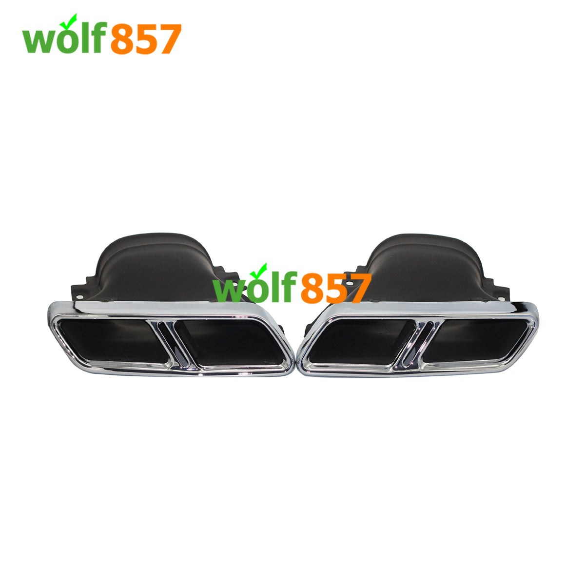 Mercedes Benz W212 Square Shape 304 Stainless Steel Exhaust Tips Upgrade E63
