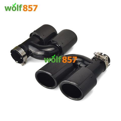 Audi A4 A5 A6 A7 RS h Style Black Stainless Steel Exhaust Pipe