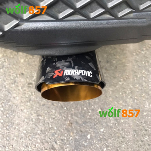 Audi S3 8V Forged Carbon Fiber Gold AK Style Exhaust Tips