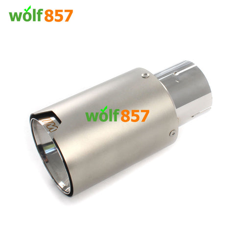 BMW Style 160mm Long Sandblasting Stainless Steel M Performance Silver SUS304 Exhaust Tips
