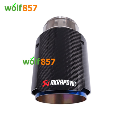 Audi S3 8V Gloss Carbon Fiber Burnt Blue AK Style Exhaust Tips