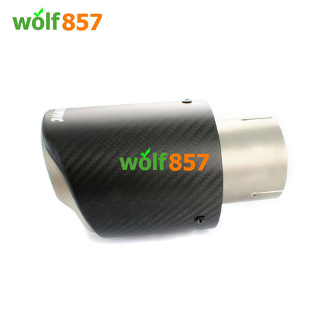 OEM Style Matte Carbon Fiber Exhaust Tips Sandblasting Inner 304 Stainless Steel Akrapovic Muffler Pipe