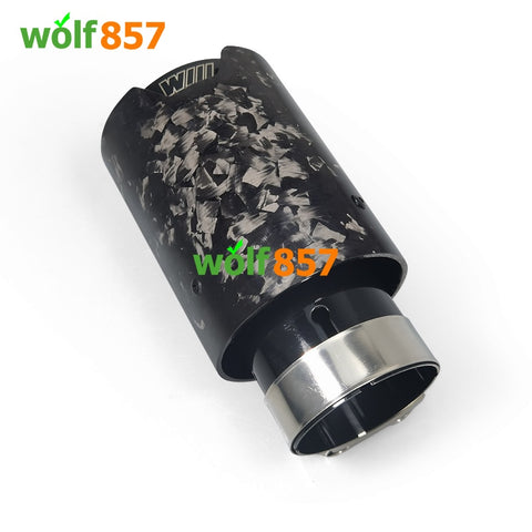 BMW Style 170mm Length Forged Carbon Fiber M Performance Silver/Black/Blue SUS304 Exhaust Tips