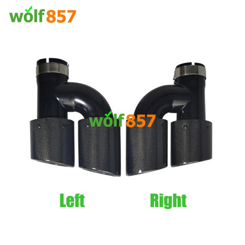 Audi A4 A5 A6 A7 RS h Style Black Stainless Steel Exhaust Pipe