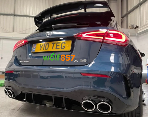 Gloss 304 Stainless Steel Mercedes Benz W177 A35 A45 Quad Oval Shape Exhaust Tips