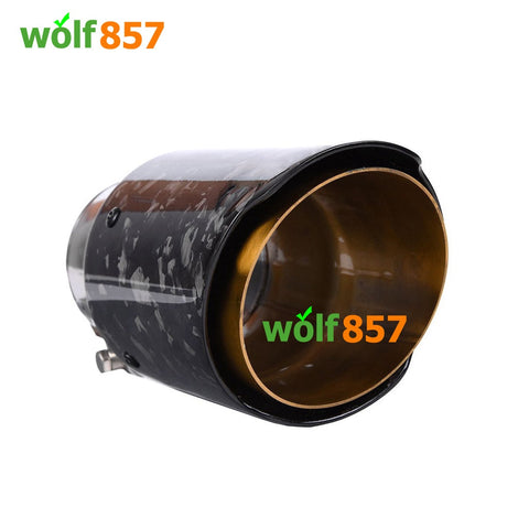 Audi S5 B8 B8.5 Forged Carbon Fiber Gold AK Style Exhaust Tips