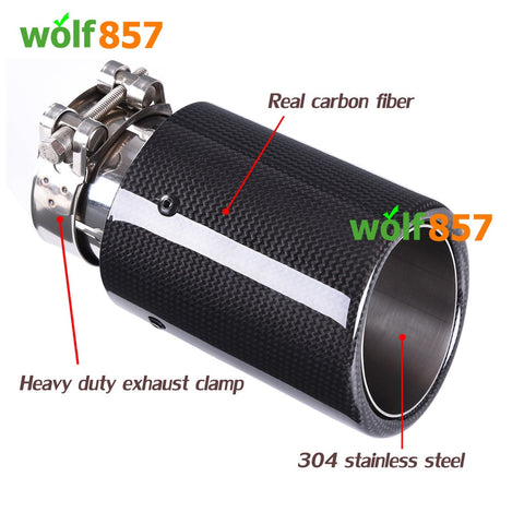Audi S4 B8 B8.5 Curly Carbon Fiber AK Style Exhaust Tips