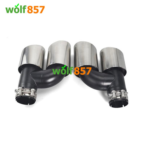 Audi A4 A5 A6 A7 RS h Style Black Stainless Steel Exhaust Pipe
