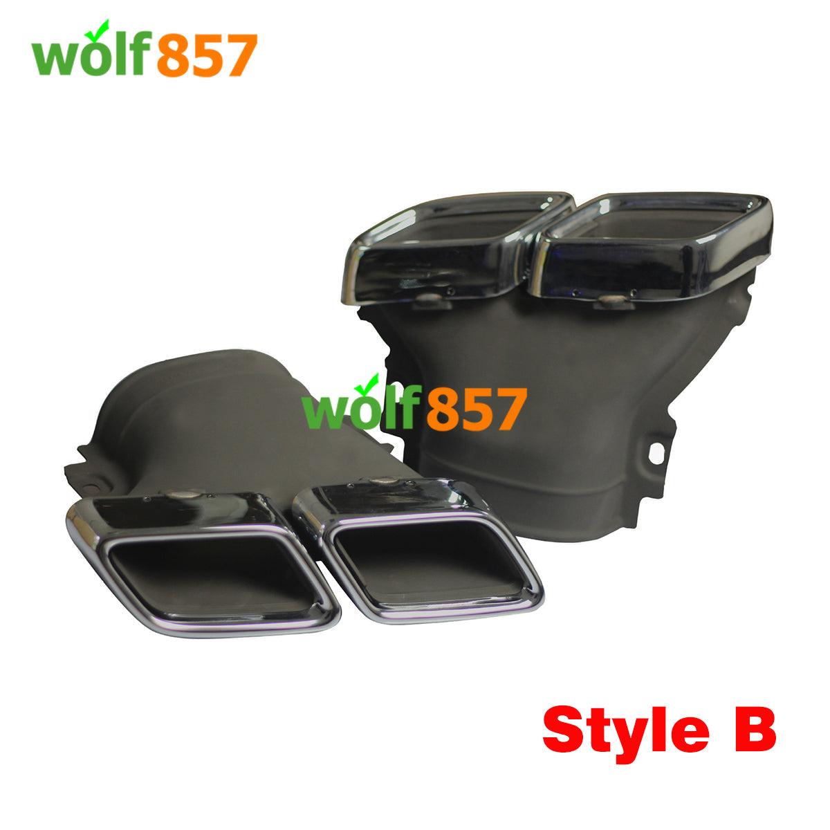 Mercedes Benz W213 Square Shape 304 Stainless Steel Exhaust Tips Upgrade E63