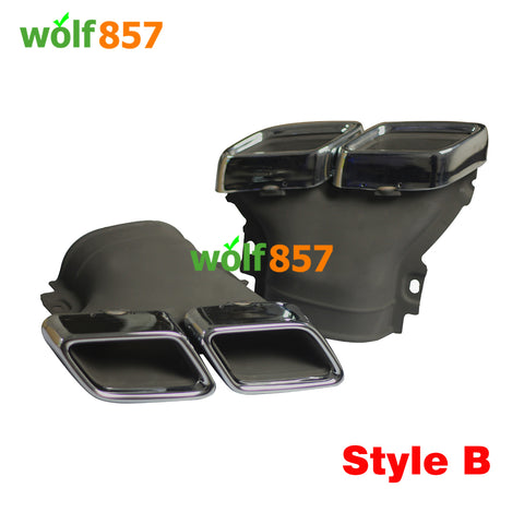 Mercedes Benz W212 Square Shape 304 Stainless Steel Exhaust Tips Upgrade E63