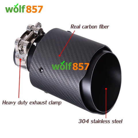 Audi S3 8V Matte Carbon Fiber Matte Black AK Style Exhaust Tips