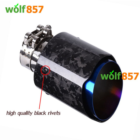 Audi S3 8V Forged Carbon Fiber Burnt Blue AK Style Exhaust Tips