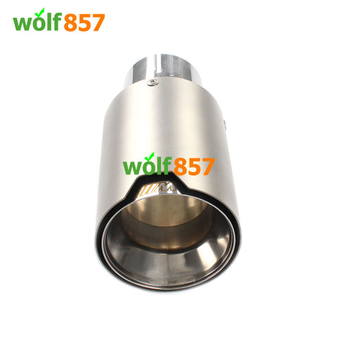 BMW Style 160mm Long Sandblasting Stainless Steel M Performance Silver SUS304 Exhaust Tips
