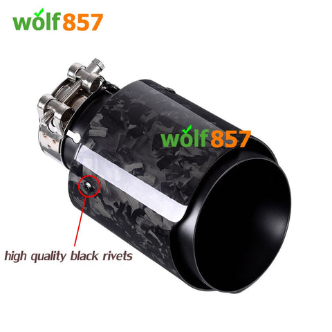 Audi S5 B8 B8.5 Forged Carbon Fiber Black AK Style Exhaust Tips