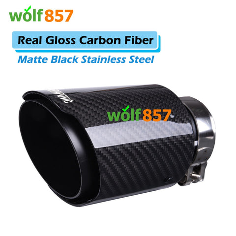 Audi S3 8V Gloss Carbon Fiber Matte Black AK Style Exhaust Tips