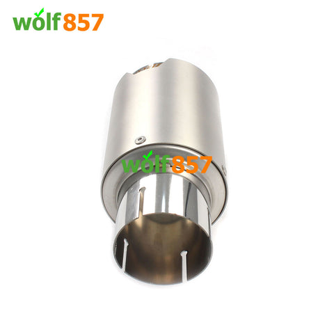 BMW Style 160mm Long Sandblasting Stainless Steel M Performance Silver SUS304 Exhaust Tips