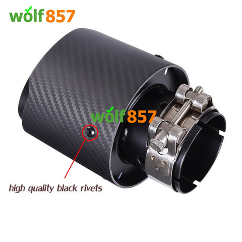 Audi S3 8V Matte Carbon Fiber Matte Black AK Style Exhaust Tips