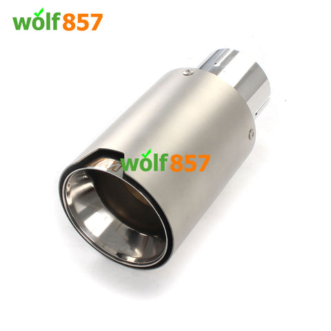 BMW Style 160mm Long Sandblasting Stainless Steel M Performance Silver SUS304 Exhaust Tips