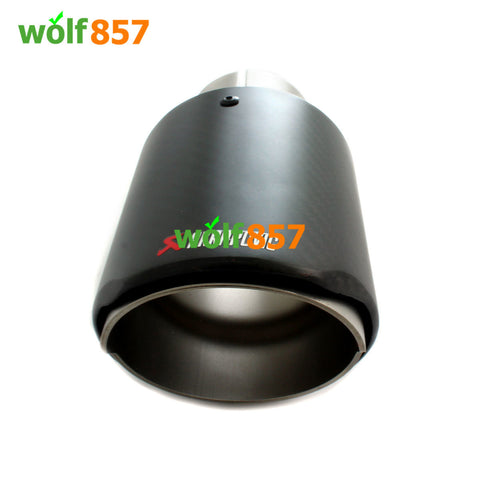OEM Style Matte Carbon Fiber Exhaust Tips Sandblasting Inner 304 Stainless Steel Akrapovic Muffler Pipe