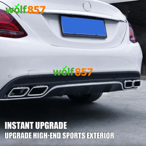 Benz W204 C63 E63 S63 AMG Y-shaped Dual Outlet Stainless Steel Exhaust Tip