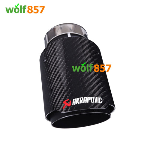 Audi S4 B8 B8.5 Gloss Carbon Fiber Matte Black AK Style Exhaust Tips