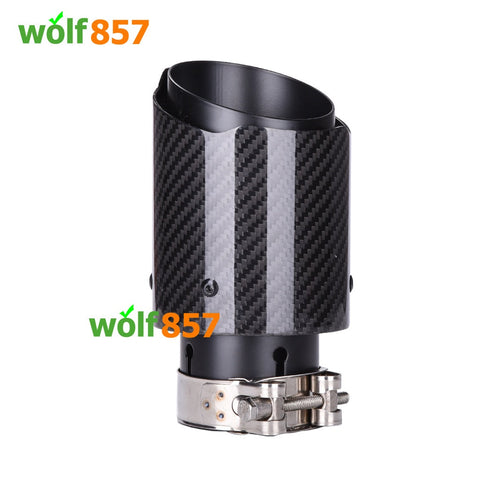 Audi S3 8V Gloss Carbon Fiber Matte Black AK Style Exhaust Tips