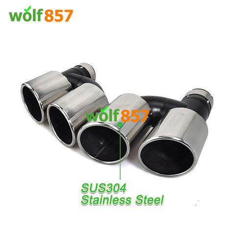 Audi A4 A5 A6 A7 RS h Style Black Stainless Steel Exhaust Pipe
