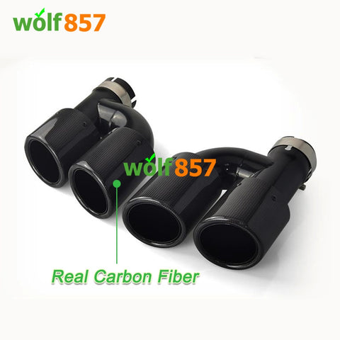 Audi A4 A5 A6 A7 RS h Style Black Stainless Steel Exhaust Pipe
