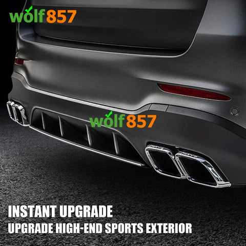 Benz W204 C63 E63 S63 AMG Y-shaped Dual Outlet Stainless Steel Exhaust Tip