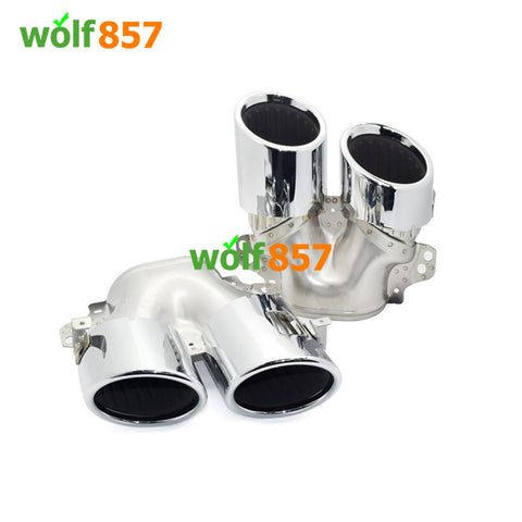 Gloss 304 Stainless Steel Mercedes Benz W177 A35 A45 Quad Oval Shape Exhaust Tips