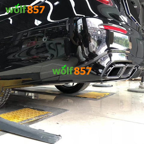Mercedes Benz W212 Square Shape 304 Stainless Steel Exhaust Tips Upgrade E63
