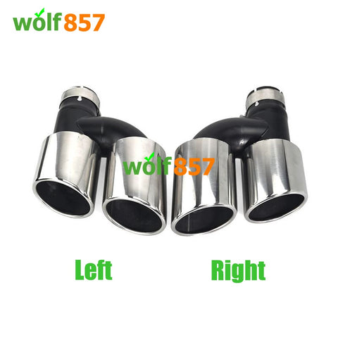 Audi A4 A5 A6 A7 RS h Style Black Stainless Steel Exhaust Pipe