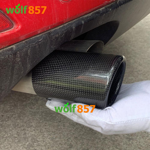 Universal AK Style 57mm Slip On Curly Gloss/Matte Carbon Fiber Cover
