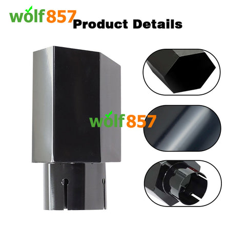 Hexagon Shape Exhaust Muffler Tailpipe Red Blue Black Yellow 304 Stainless Steel Exhaust Tips Car Modification Extension Pipe