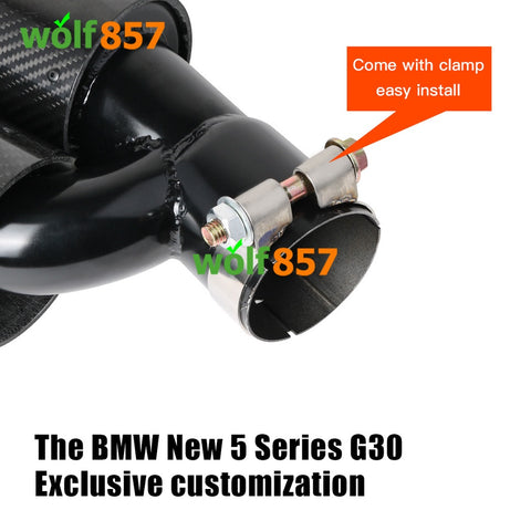 BMW 5 Series 525i 528i 530i G30 G38 2018+ Carbon Fiber Dual Exhaust Tip