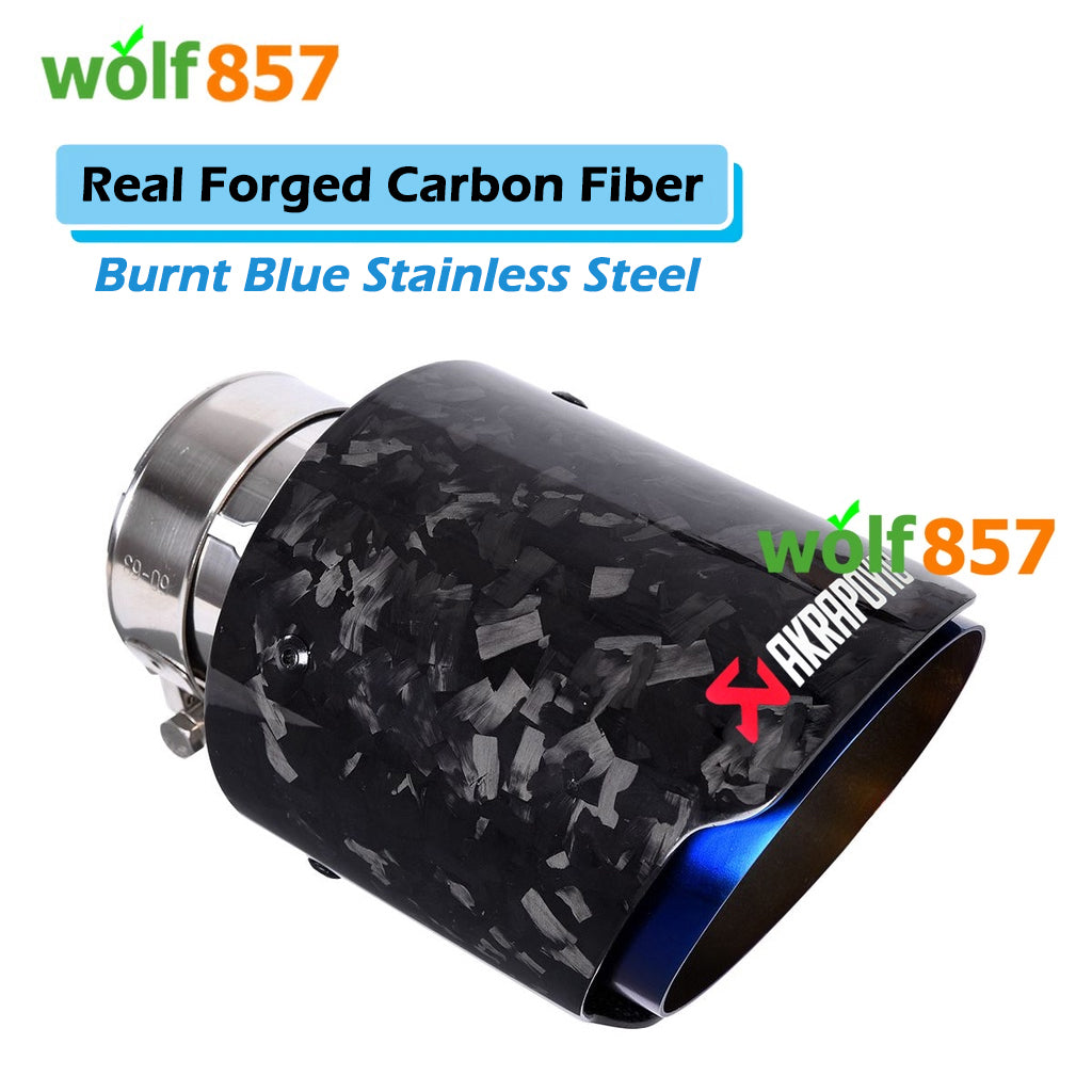 BMW 3 Series 335i 335d E90 E91 E92 E93 Forged Carbon Fiber Burnt Blue AK Style Exhaust Tips