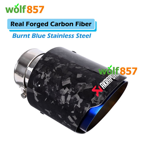 BMW 3 Series 335i 335d E90 E91 E92 E93 Forged Carbon Fiber Burnt Blue AK Style Exhaust Tips