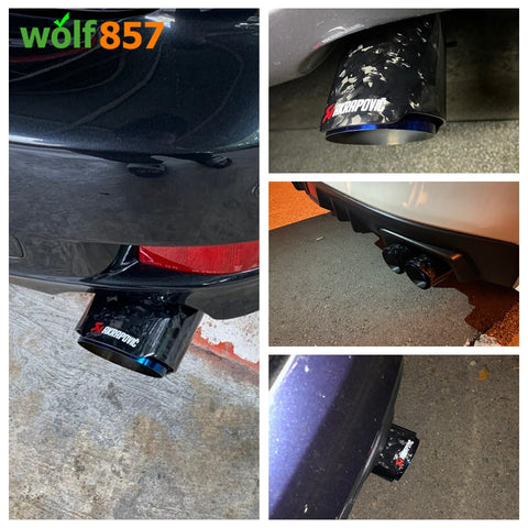 BMW 3 Series 335i 335d E90 E91 E92 E93 Forged Carbon Fiber Burnt Blue AK Style Exhaust Tips